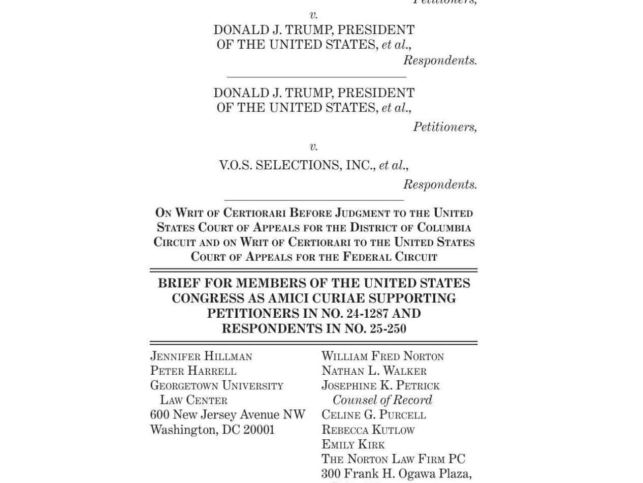 Democrats ask Supreme Court to curb presidential tariff power